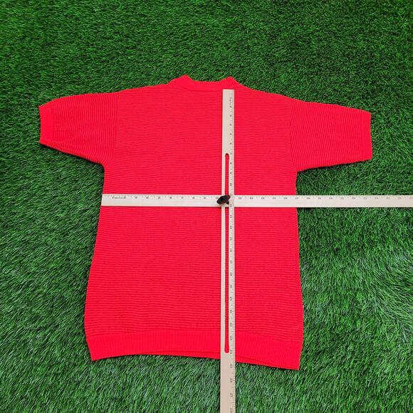 Vintage Towncraft Short Sleeve Sweatshirt Womens XS Ribbed Mock Neck 80s 90s - Picture 6 of 11